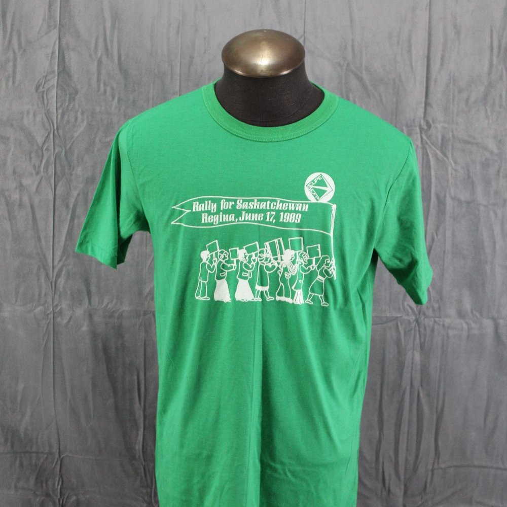 Vintage Graphic T-shirt - CUPE Rally for Saskatchewan 1989 - Men's Large